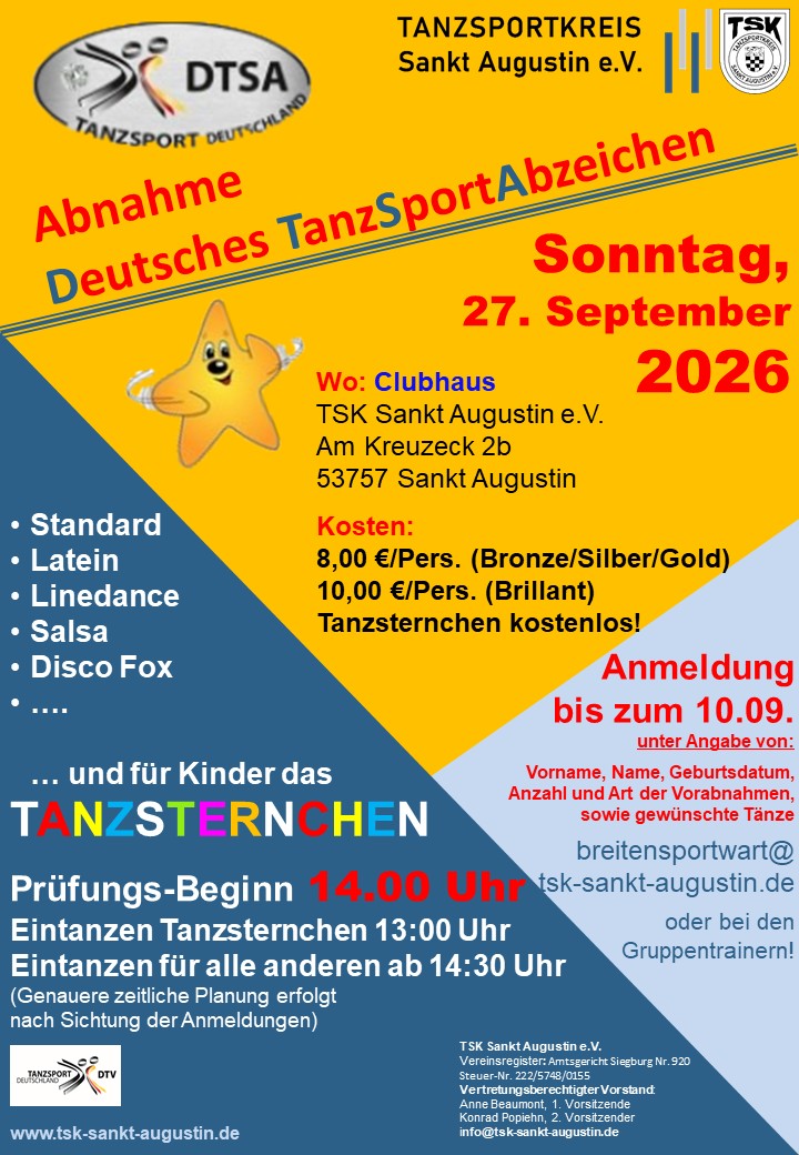 2026 DTSA Abnahme Plakat